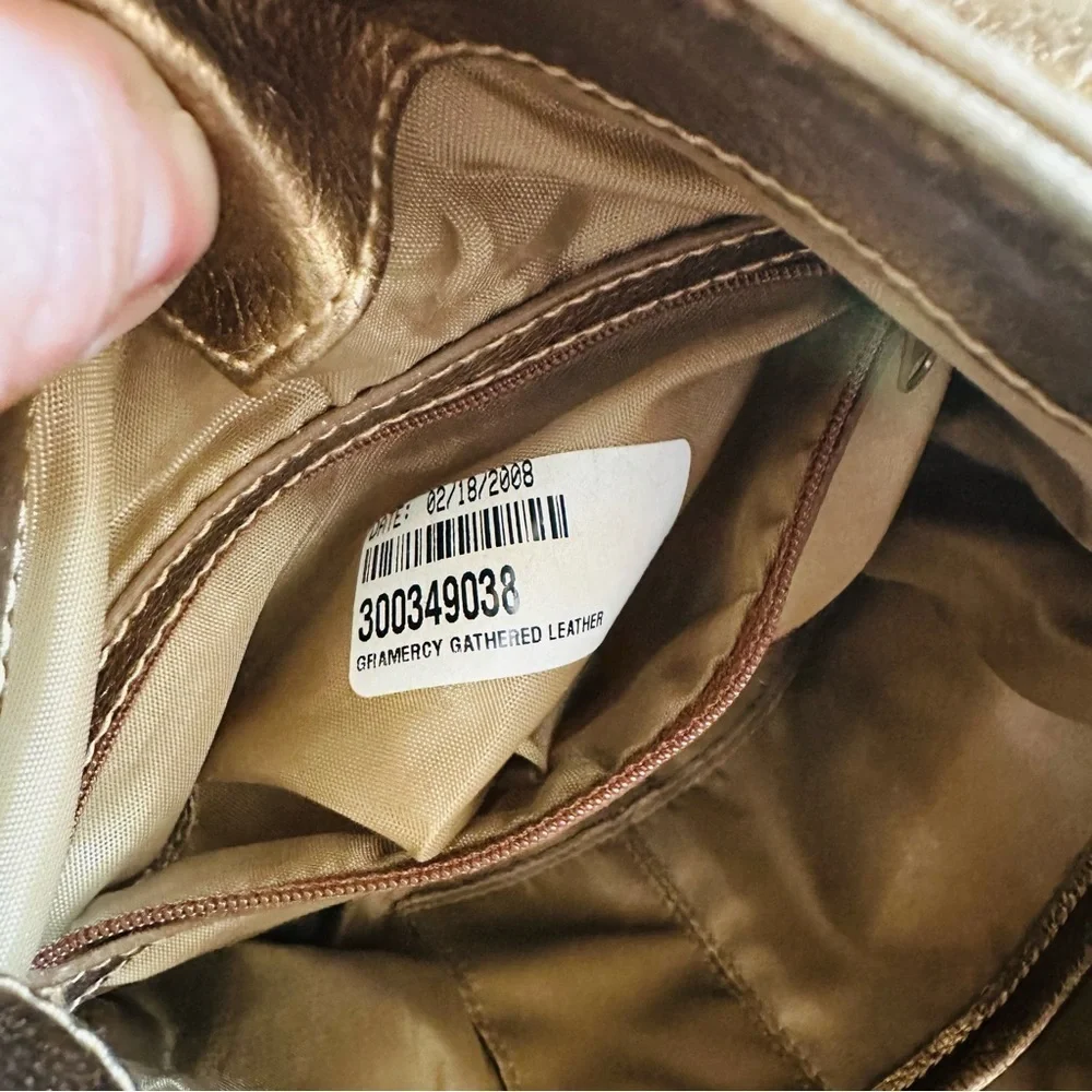 NWOT Hobo International Metallic Bronze Gramercy Gathered Leather Bag